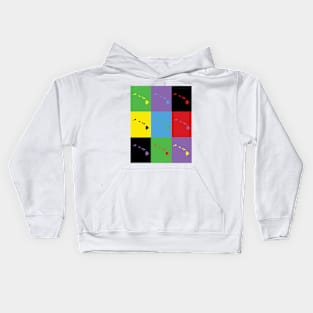 Hawaii Pop Art State Outline Pattern Kids Hoodie